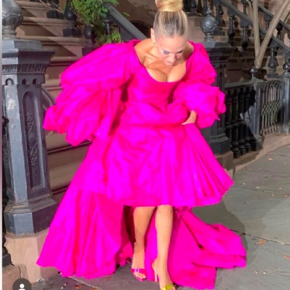 SJP by Sarah Jessica Parker Pink and Yellow Heels - Picture 7 of 7